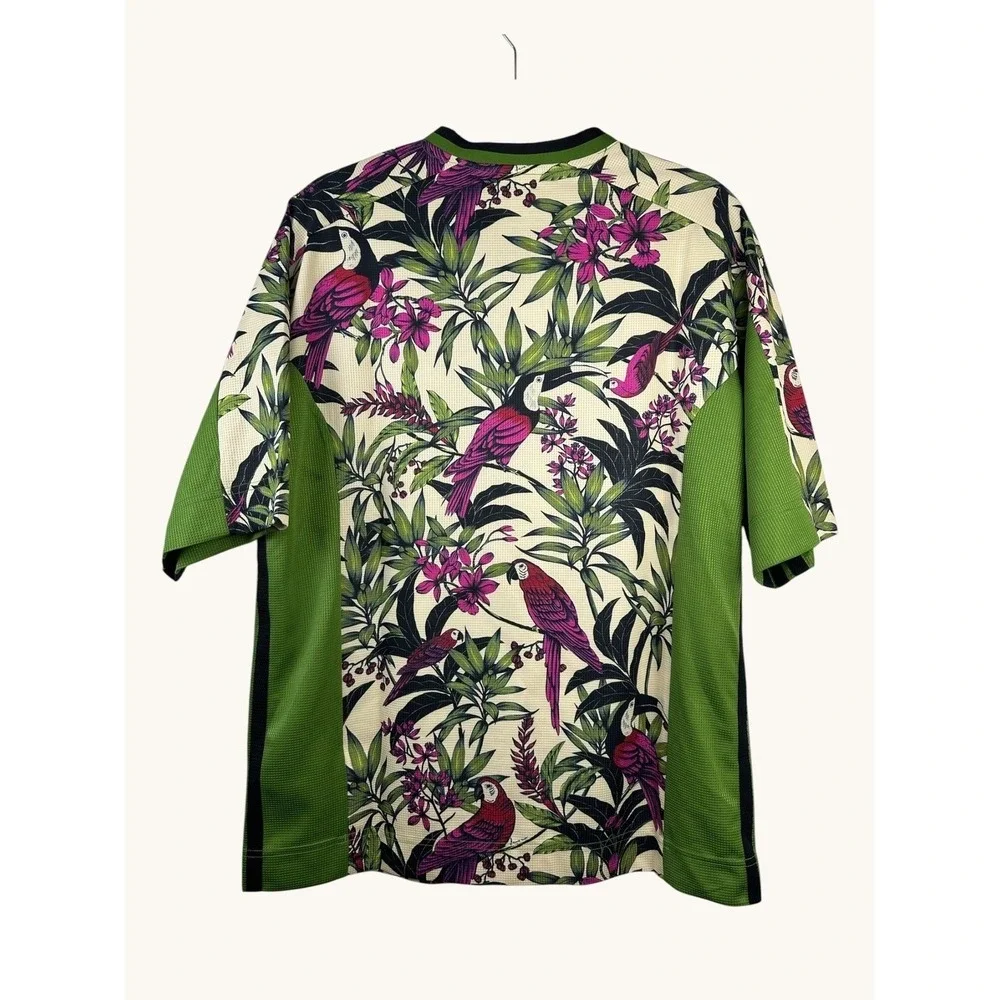 Adidas x FARM Rio Tropical Bird‎ Print Jersey Tee Green Sporty Street KD4628 M